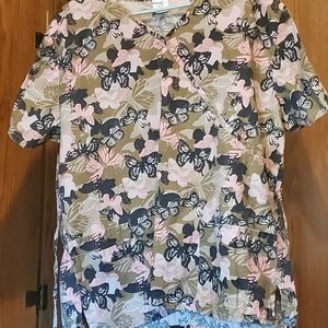 Plus size scrub top